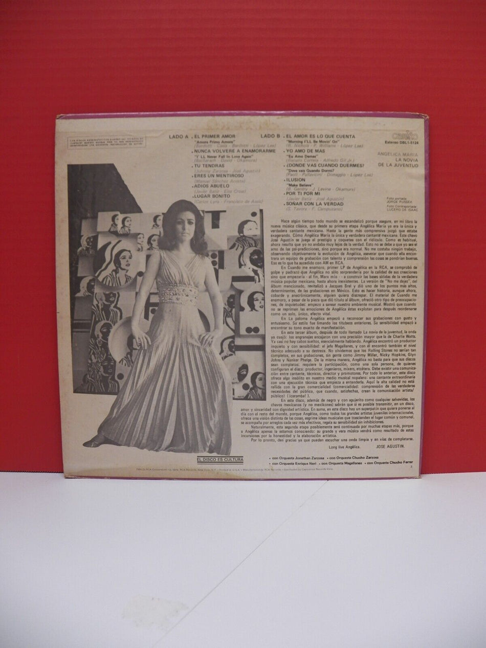 12" LP EX Angelica Maria La Novia De La Juventud 1970 Carino DBL1-5124