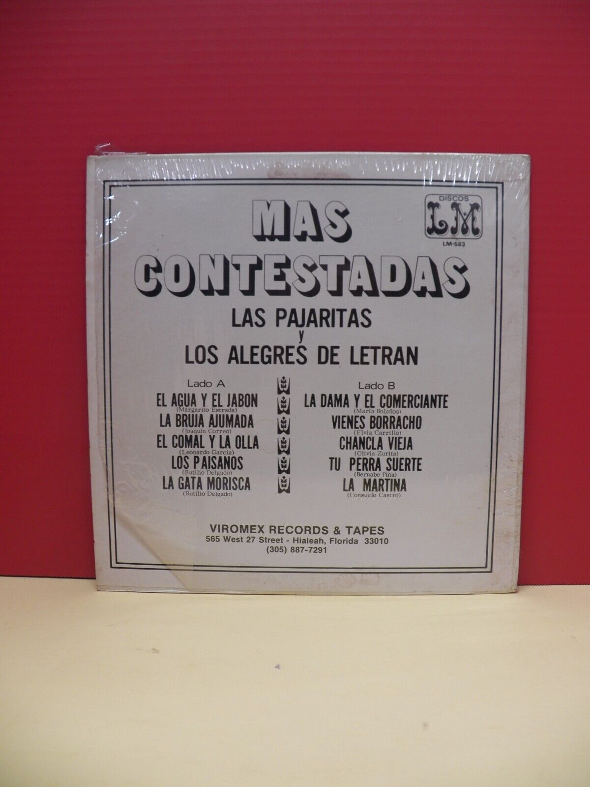 12" LP EX Las Pajaritas Y Los Alegres De Letran Mas Contestadas Discos LM LM-583