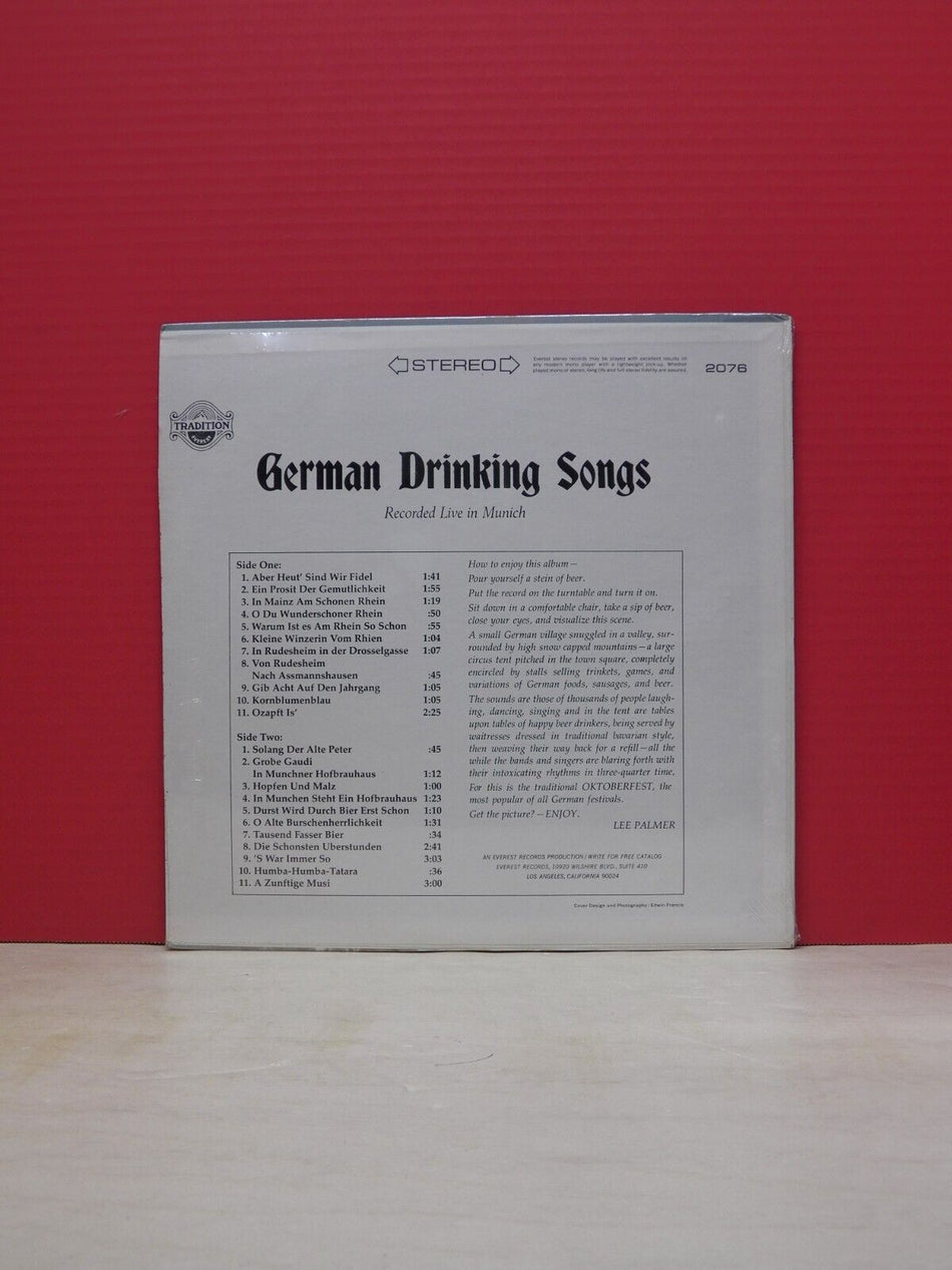 Sealed 12" LP Various Artists German Drinking Songs Tradition Everest Stereo