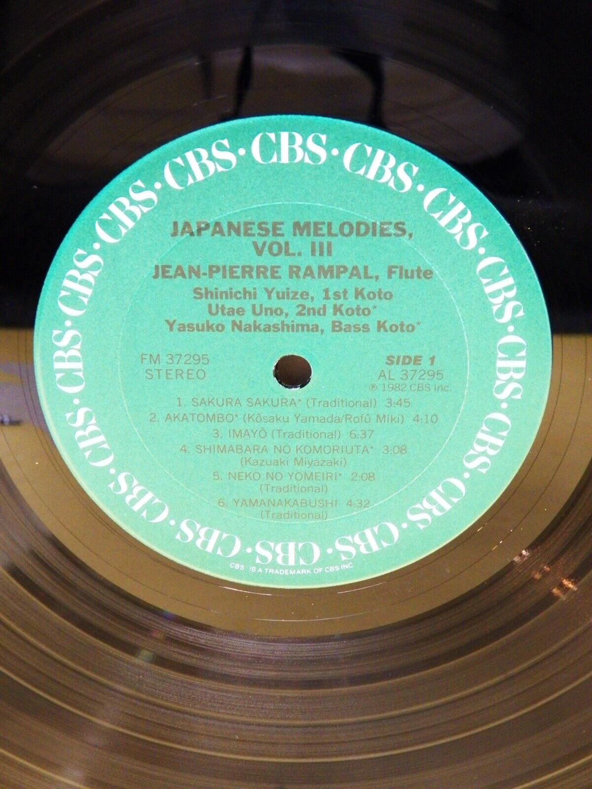 12" LP EX Jean-Pierre Rampal Yamanakabushi: Japanese Melodies, Vol. III 1982 CBS