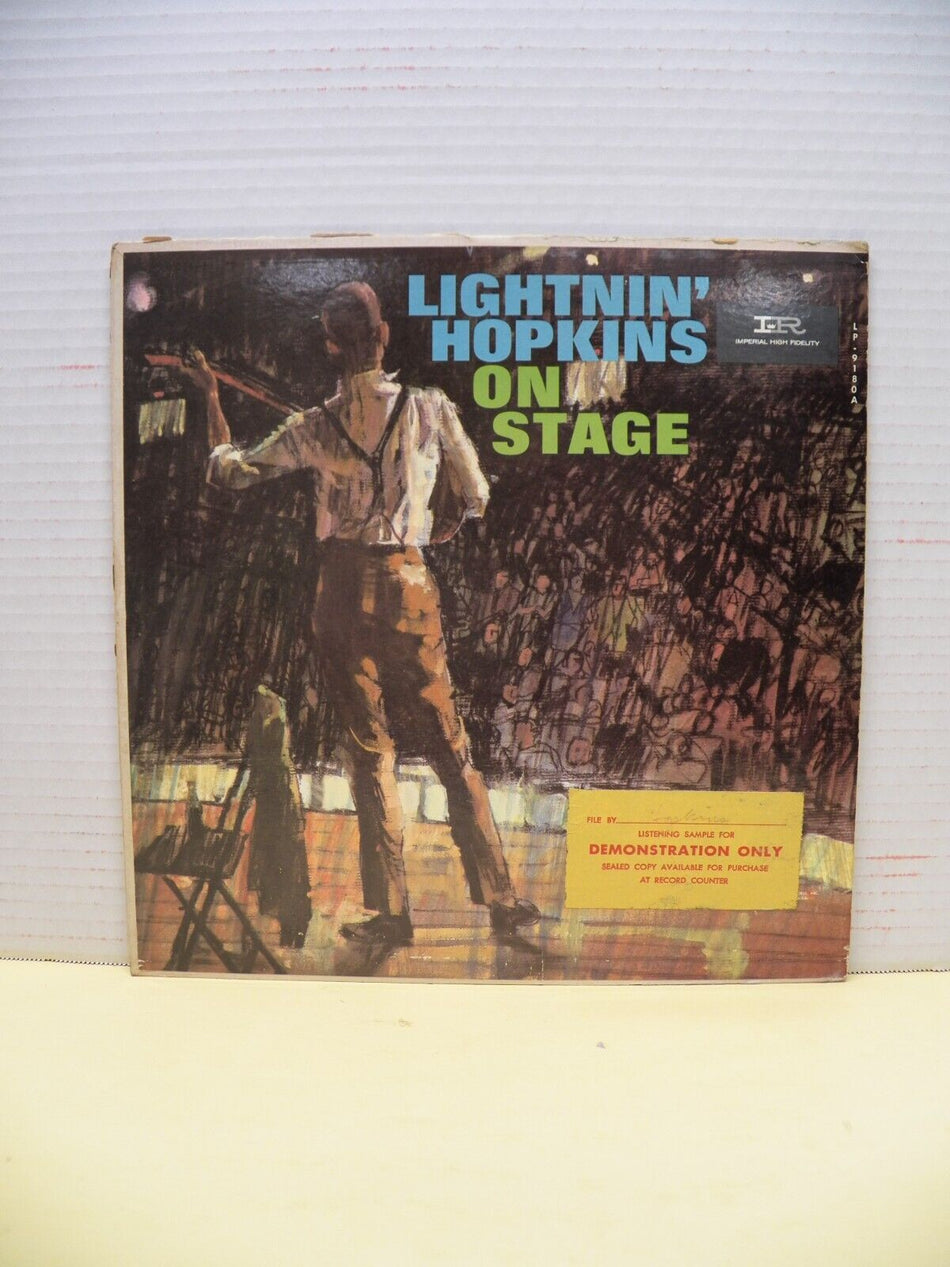 12" LP EX Lightnin' Hopkins On Stage 1962 Imperial Promo LP-9180-A