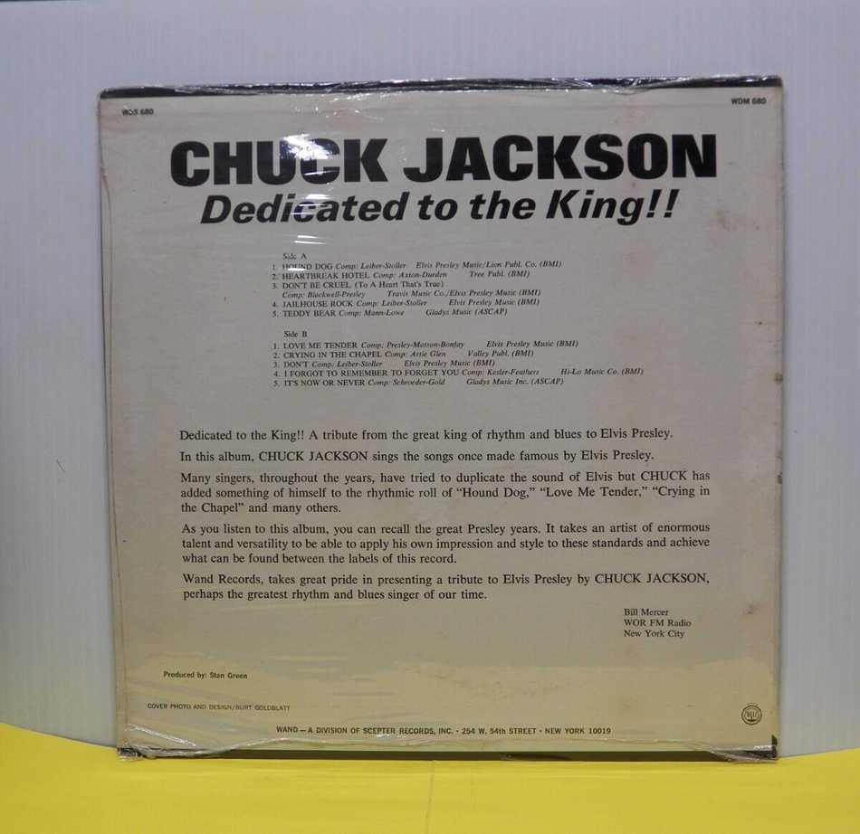 Sealed 12" LP Chuck Jackson Dedicated To The King!! 1966 Wand Stereo WDS 680