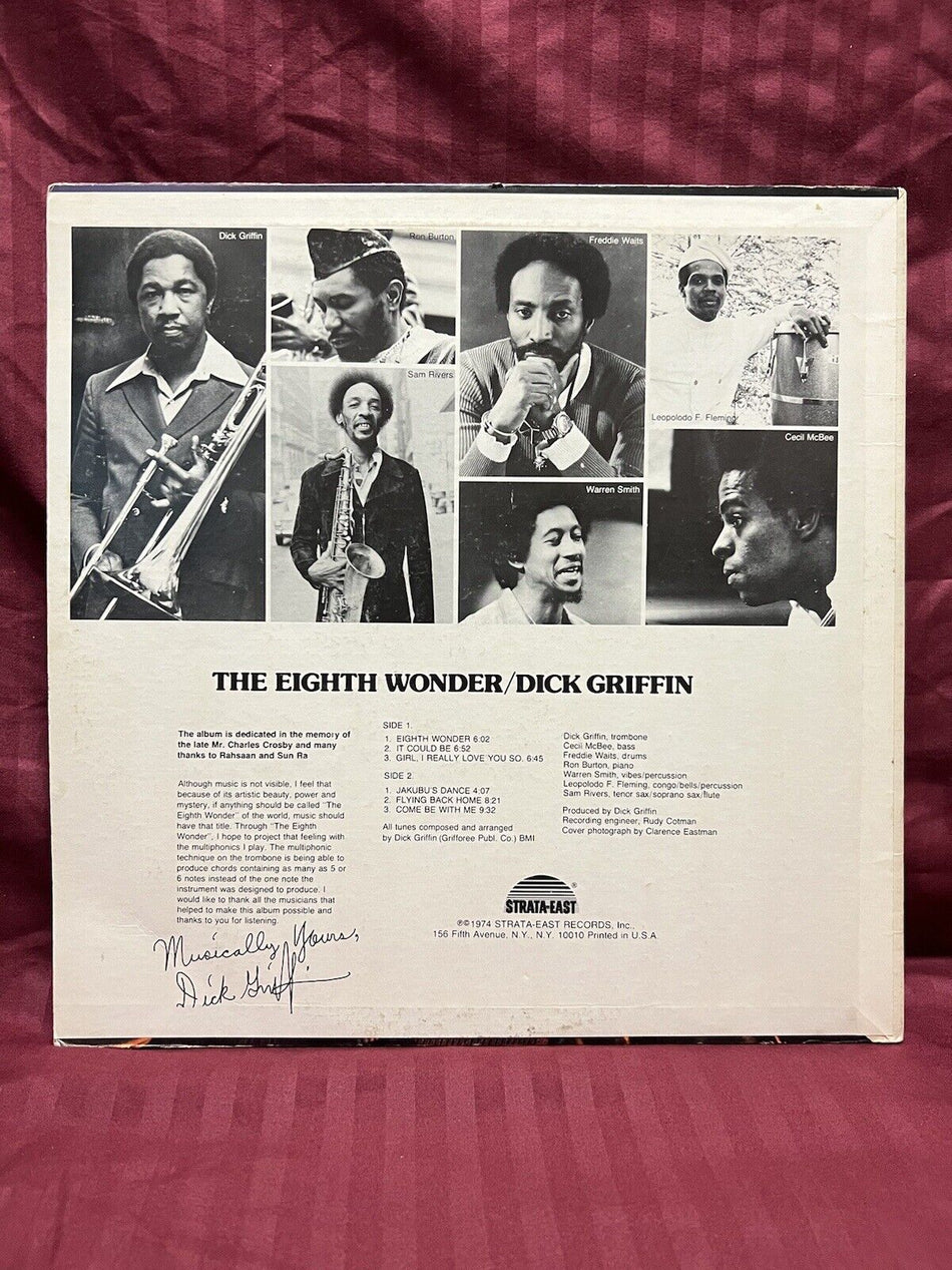 VG ++ Vinyl Record LP Dick Griffin The Eighth Wonder 1974 SES 19747