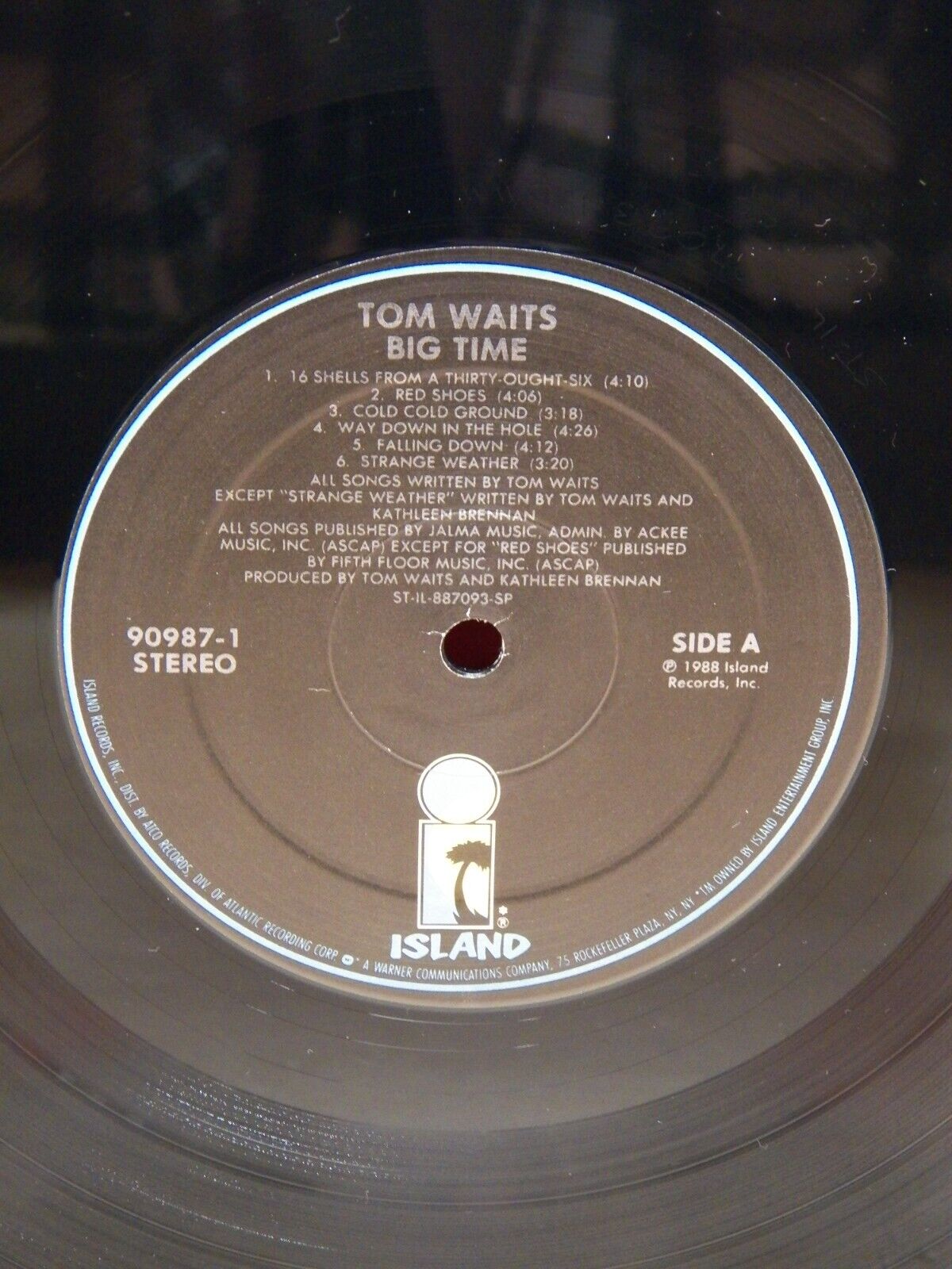 12" LP EX Tom Waits Big Time 1988 Island Records DMM 7 90987-1