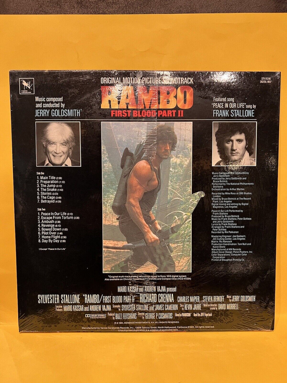 Rare Sealed Vinyl Record LP Rambo First Blood Part II Soundtrack 1985 STV 81246