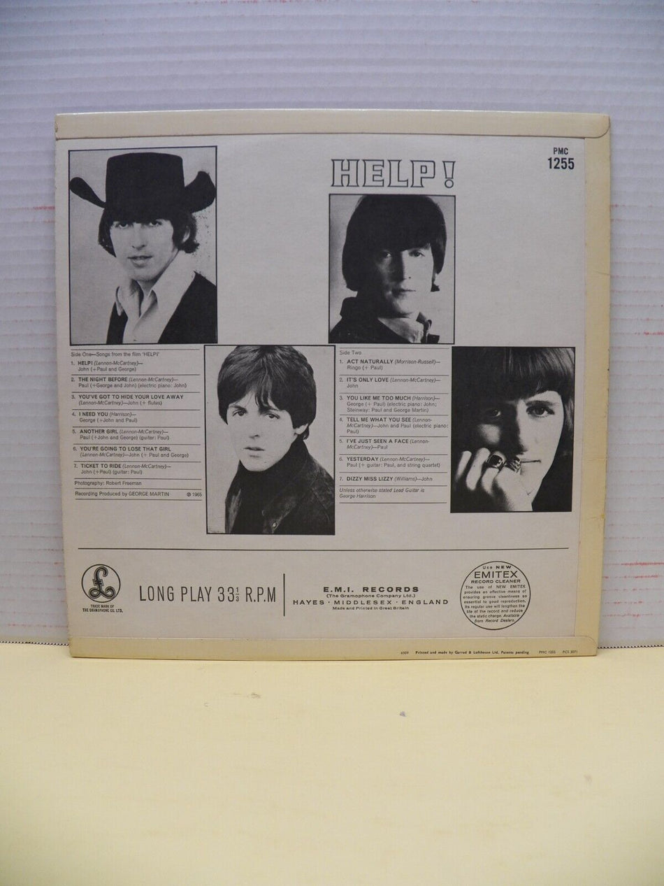 12" LP EX The Beatles Help! 1965 Parlophone Mono UK Import 1st Press Variant B