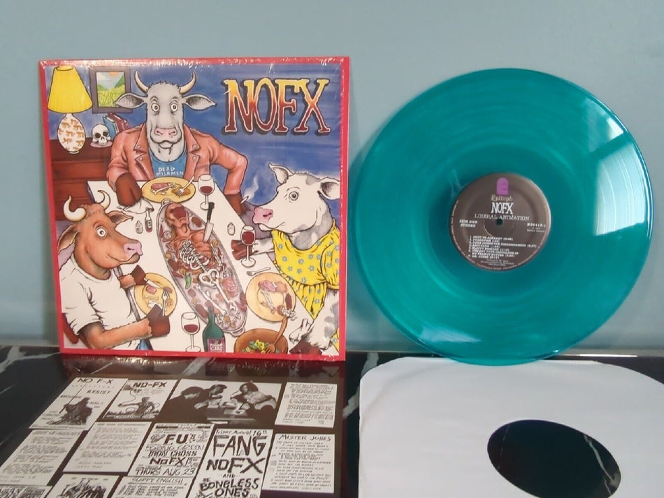 Nofx Liberal Animation Vinyl Record Lp Aqua/Green Translucent Color 2013 E864171