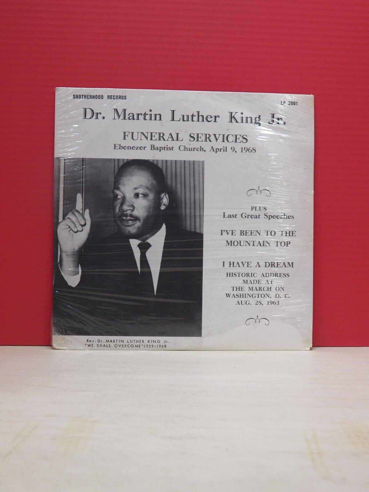 Sealed 12" LP Dr. Martin Luther King Jr. Funeral Services... Brotherhood LP 2001