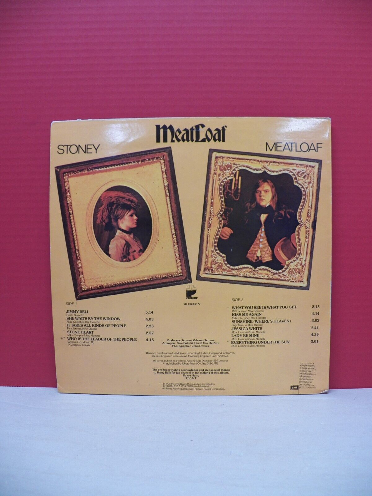 12" LP EX Meat Loaf Featuring Stoney & Meatloaf 1978 Prodigal Holland Import