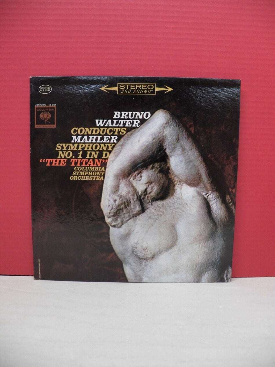 12" LP EX Bruno Walter Gustav Mahler Symphony No. 1 In D 1962 Columbia Stereo