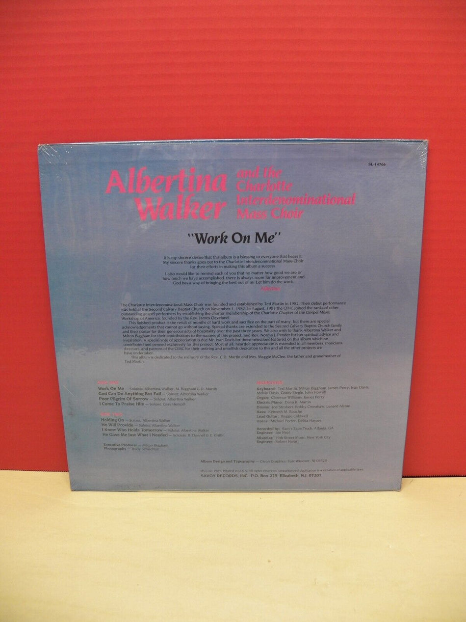 Sealed 12" LP Albertina Walker Work On Me 1985 Savoy Records SL-14766