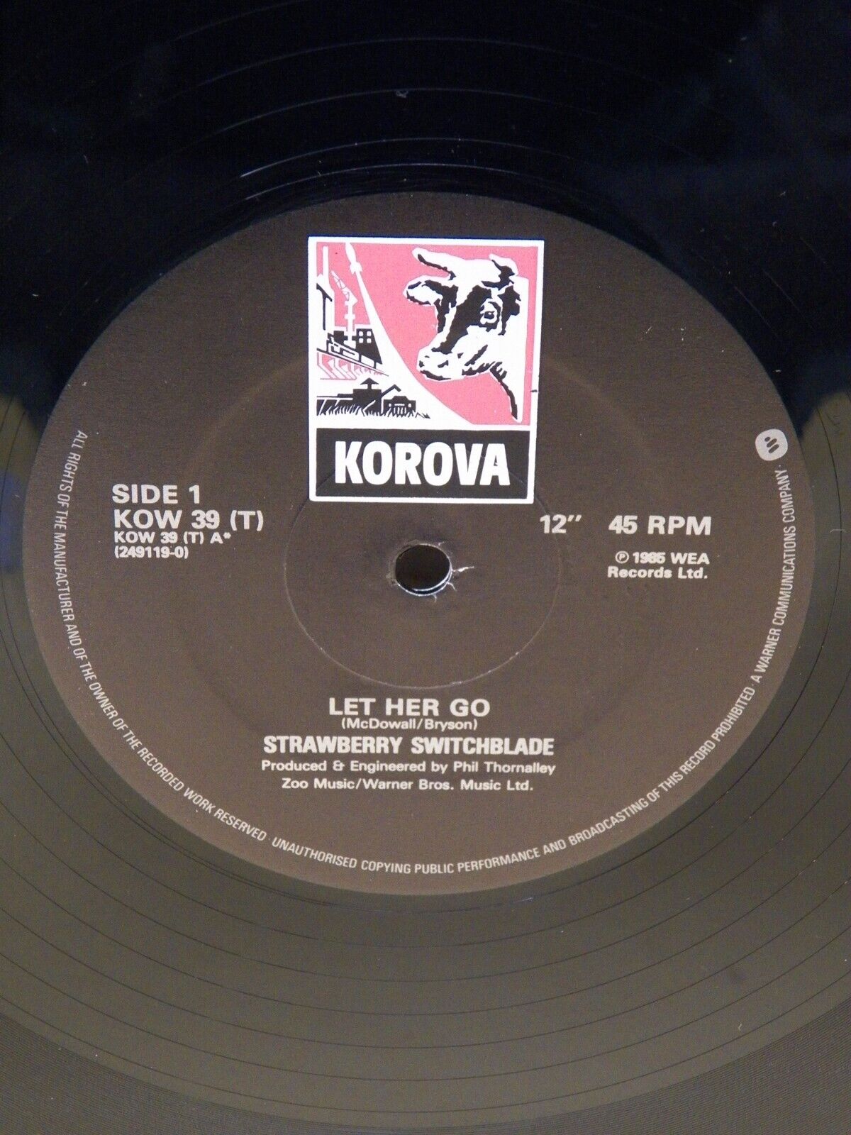 12" Single VG++/EX Strawberry Switchblade Let Her Go 1985 Korova UK Import