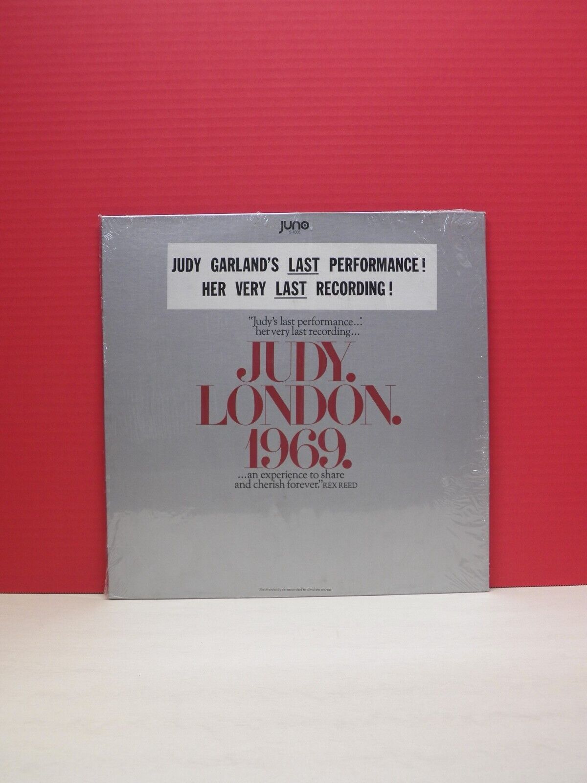 12" LP EX Judy Garland Judy. London. 1969. 1969 Juno S-1000 with Shrink Wrap