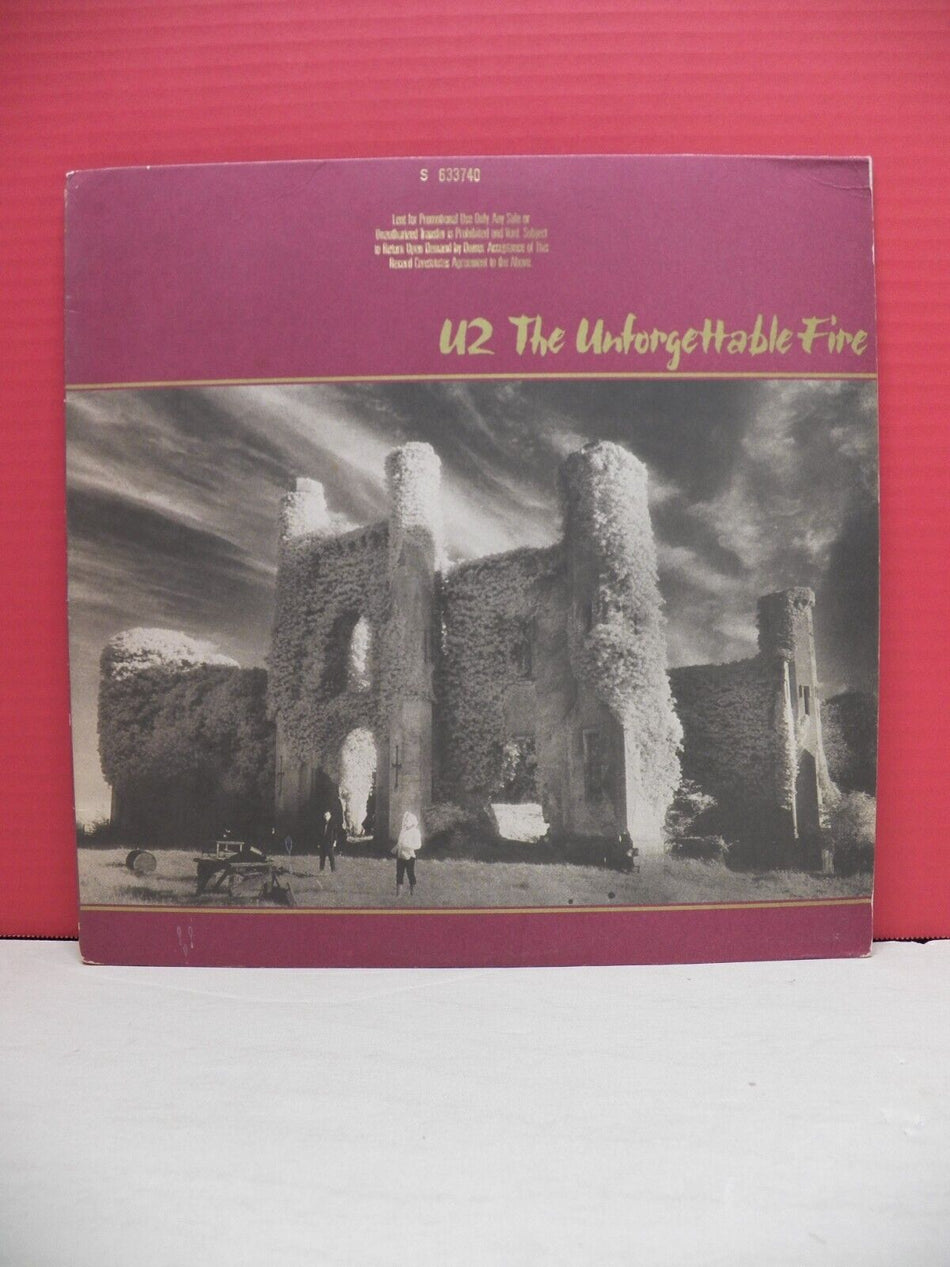 12" LP VG++/EX U2 The Unforgettable Fire 1984 Island Records Promo 7 90231-1