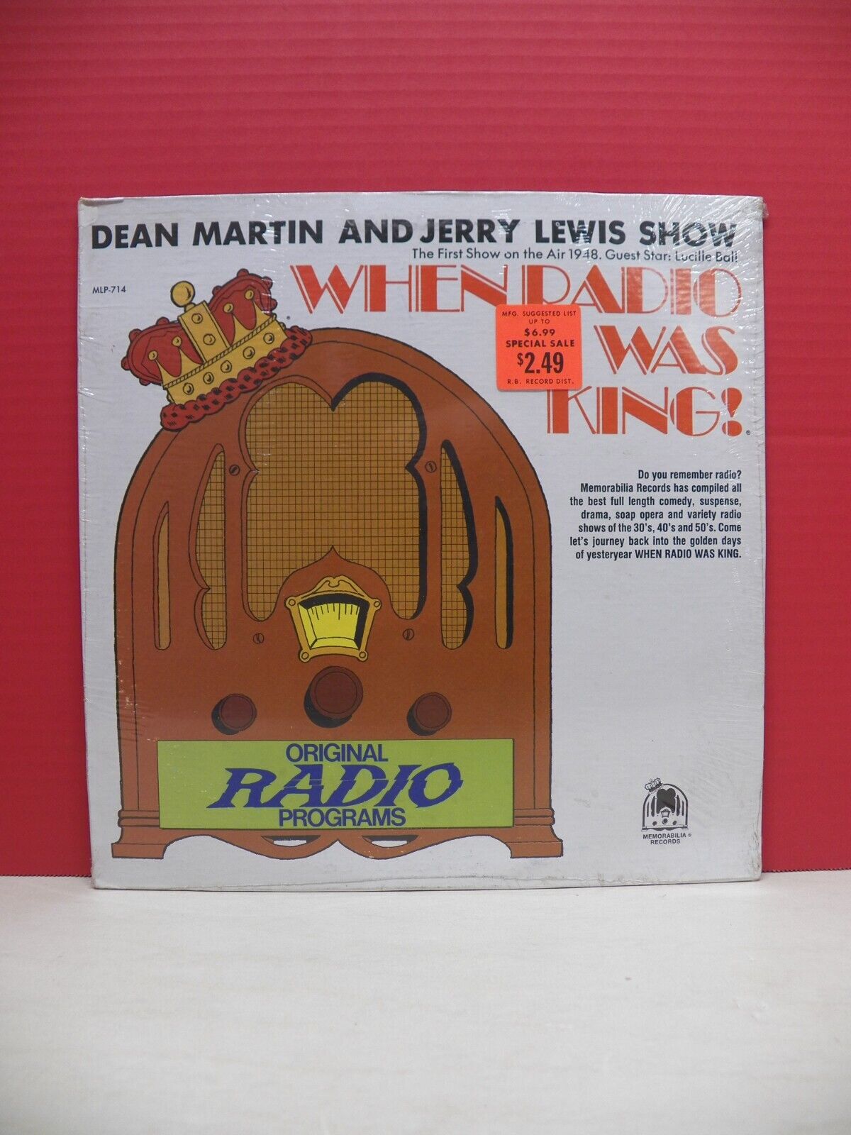 Sealed 12" LP Dean Martin & Jerry Lewis When Radio Was King 1974 Memorabilia