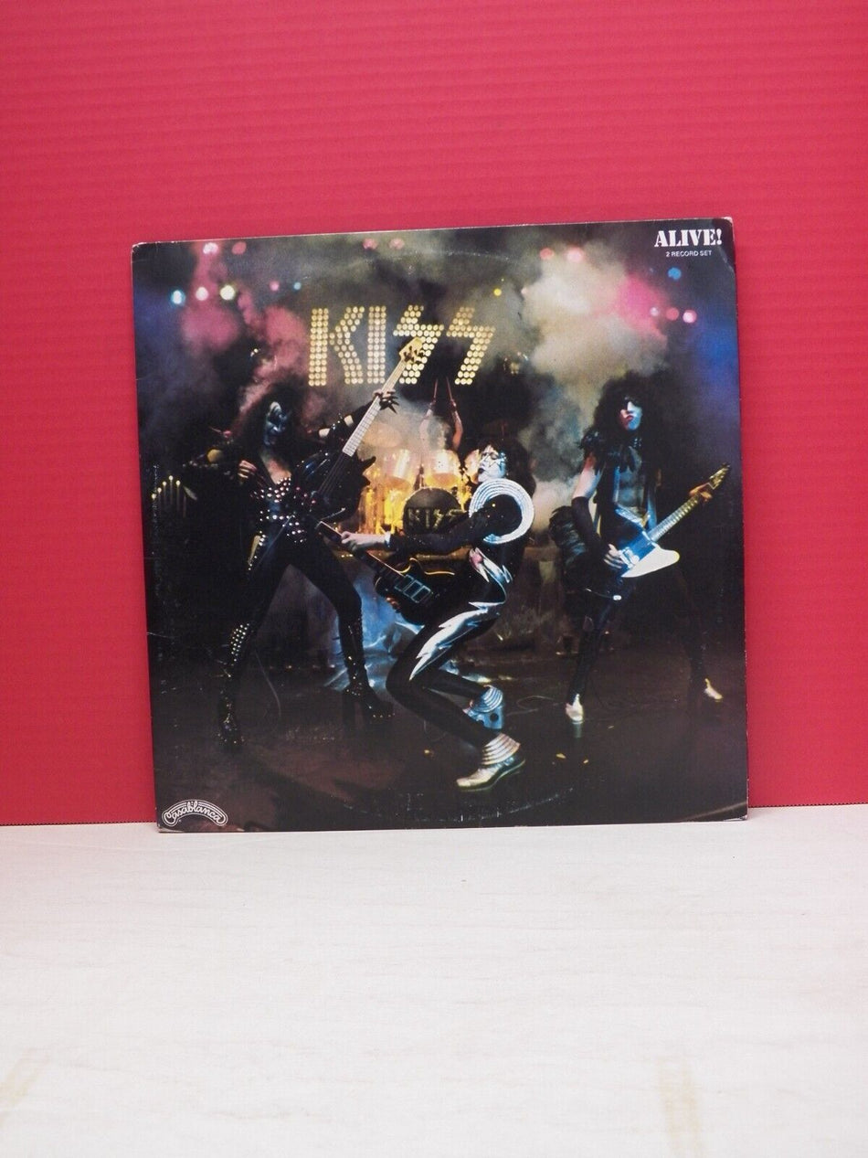 12" 2xLP EX Kiss Alive! 1977 Casablanca UK Import Red Vinyl Reissue CALD 5001