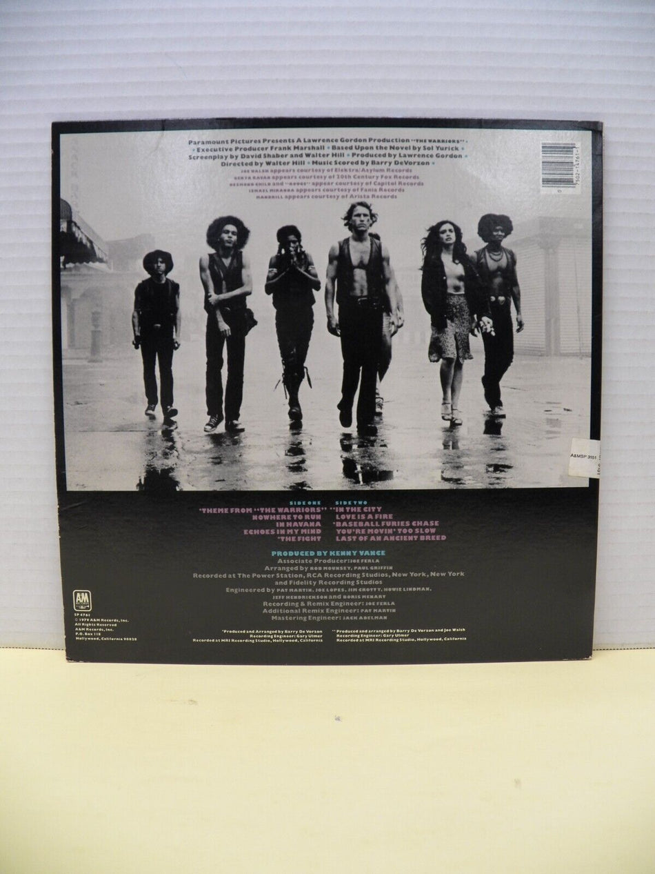 12" LP EX The Warriors (Original Motion Picture Soundtrack) 1981 A&M Reissue