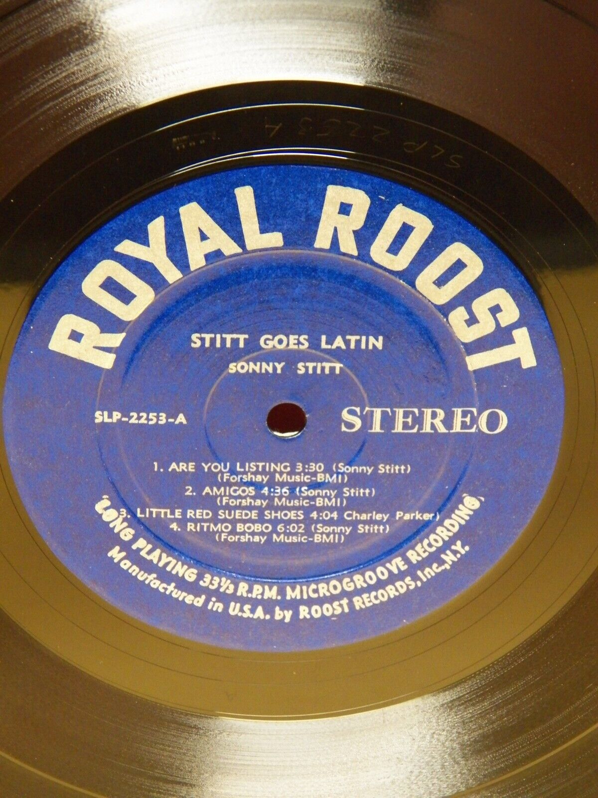 12" LP VG++/EX Sonny Stitt Stitt Goes Latin 1963 Royal Roost Stereo SLP 2253