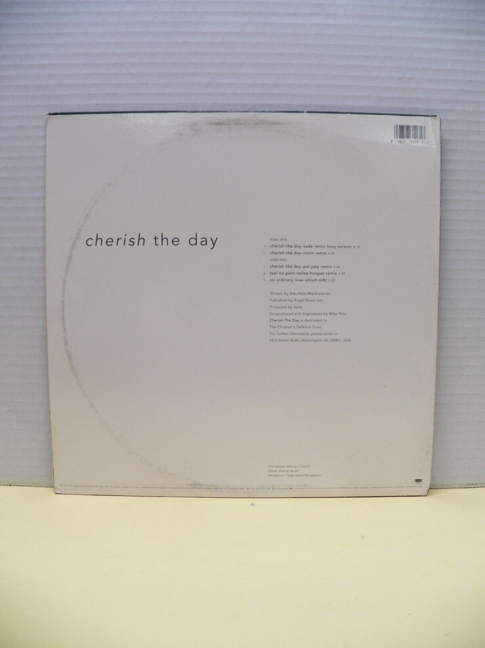 12" Single VG++/EX Sade Cherish The Day 1993 Epic Limited Edition 49 77117