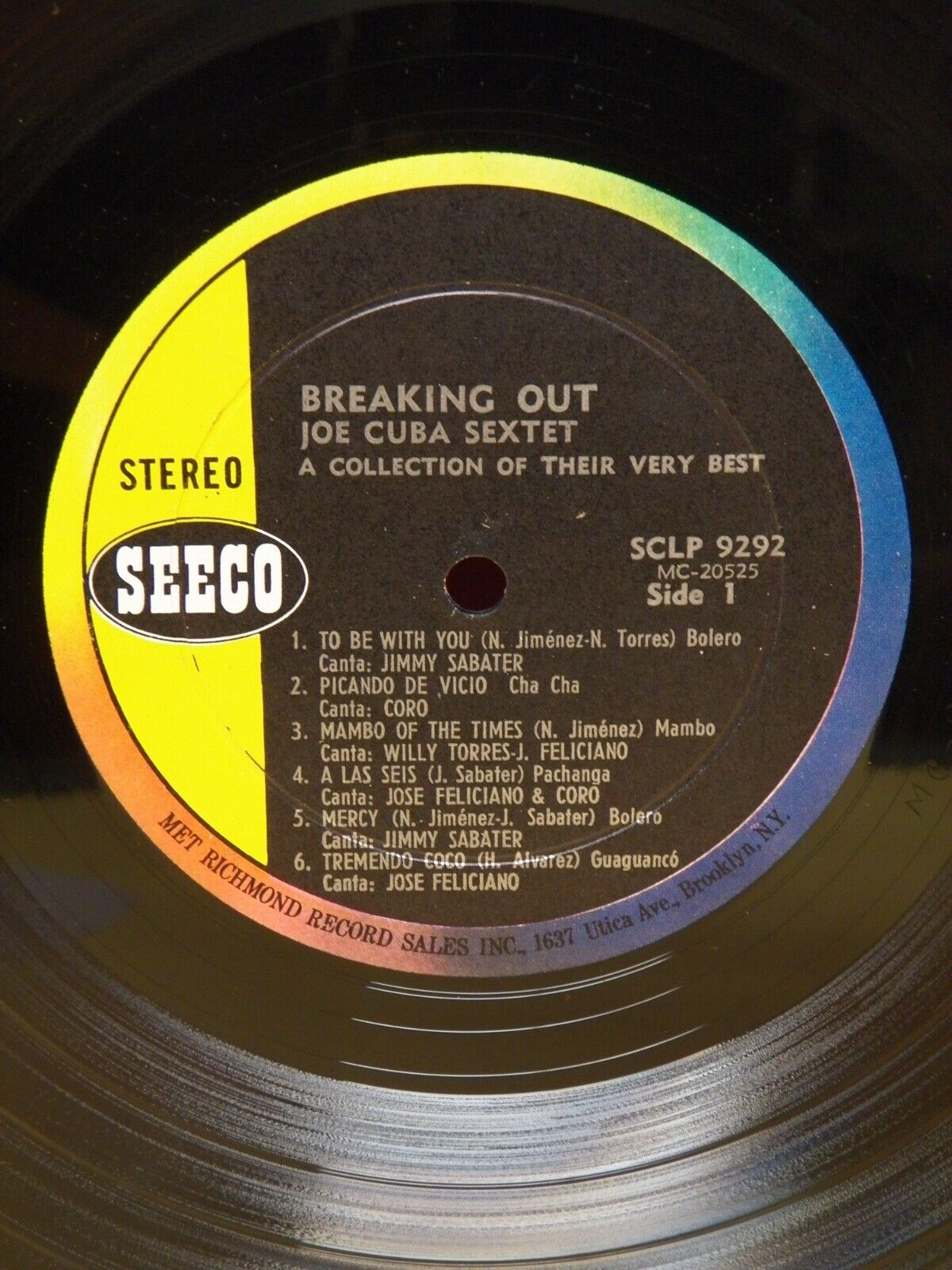 12" LP VG++/EX Joe Cuba Sextet Breakin' Out Seeco Reissue Stereo SCLP 9292