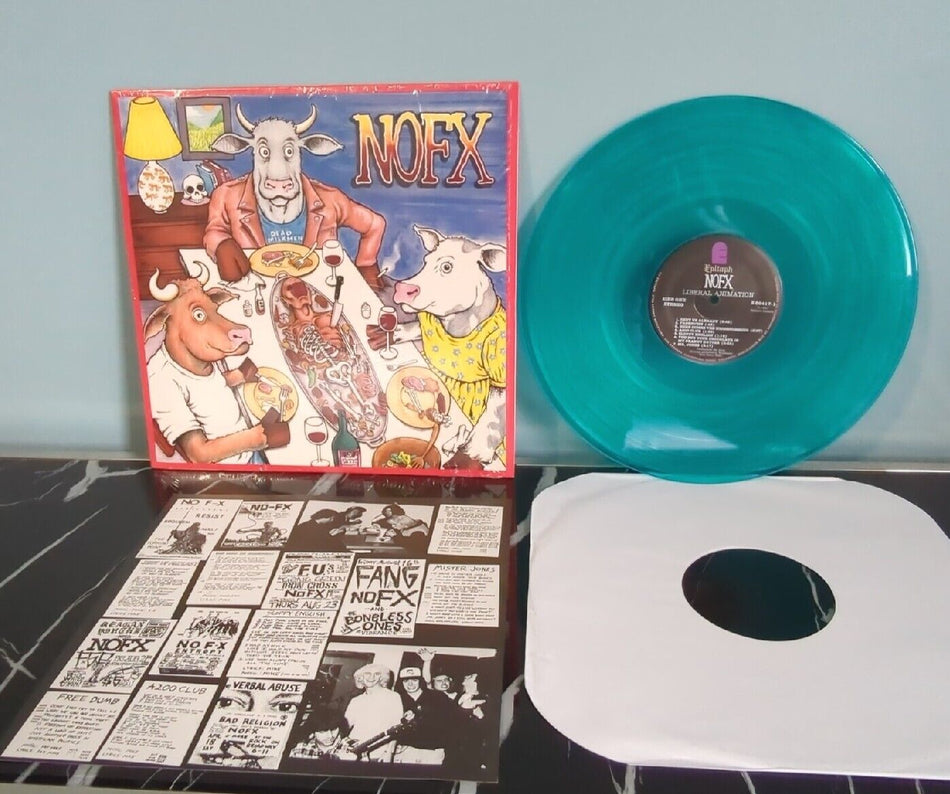 Nofx Liberal Animation Vinyl Record Lp Aqua/Green Translucent Color 2013 E864171