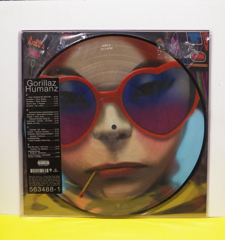 Sealed 12" 2xPicture Disc Gorillaz Humanz 2017 Warner Bros. RSD Ltd Ed Import