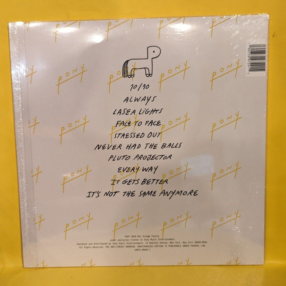 Rare Sealed Vinyl Record LP Rex Orange County Pony Rare White Color Vinyl 2019