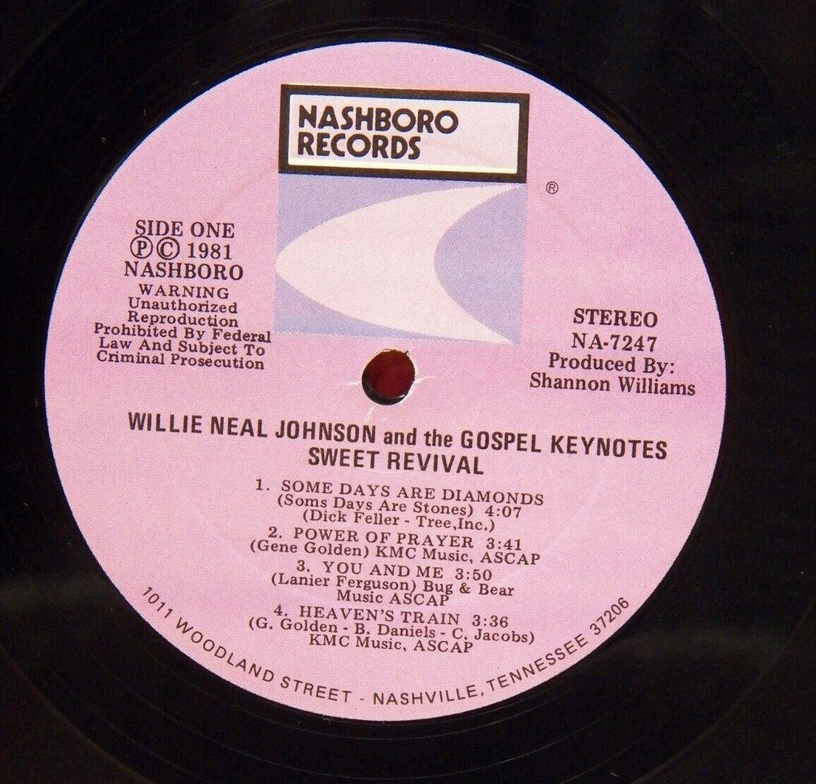 12" LP EX Willie Neal Johnson & The Gospel Keynotes Sweet Revival 1981 Nashboro