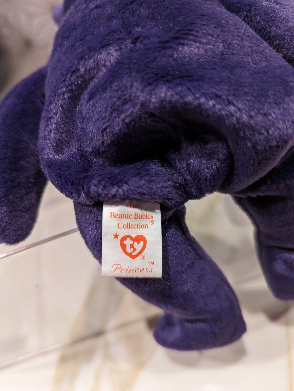 Rare Retired Ty Beanie Baby with Error 1997 Princess Diana  Rare W. P.E. Pellets