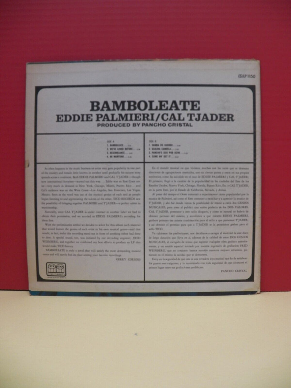 12" LP NM- Eddie Palmieri/Cal Tjader Bamboleate 1967 Tico Records Stereo