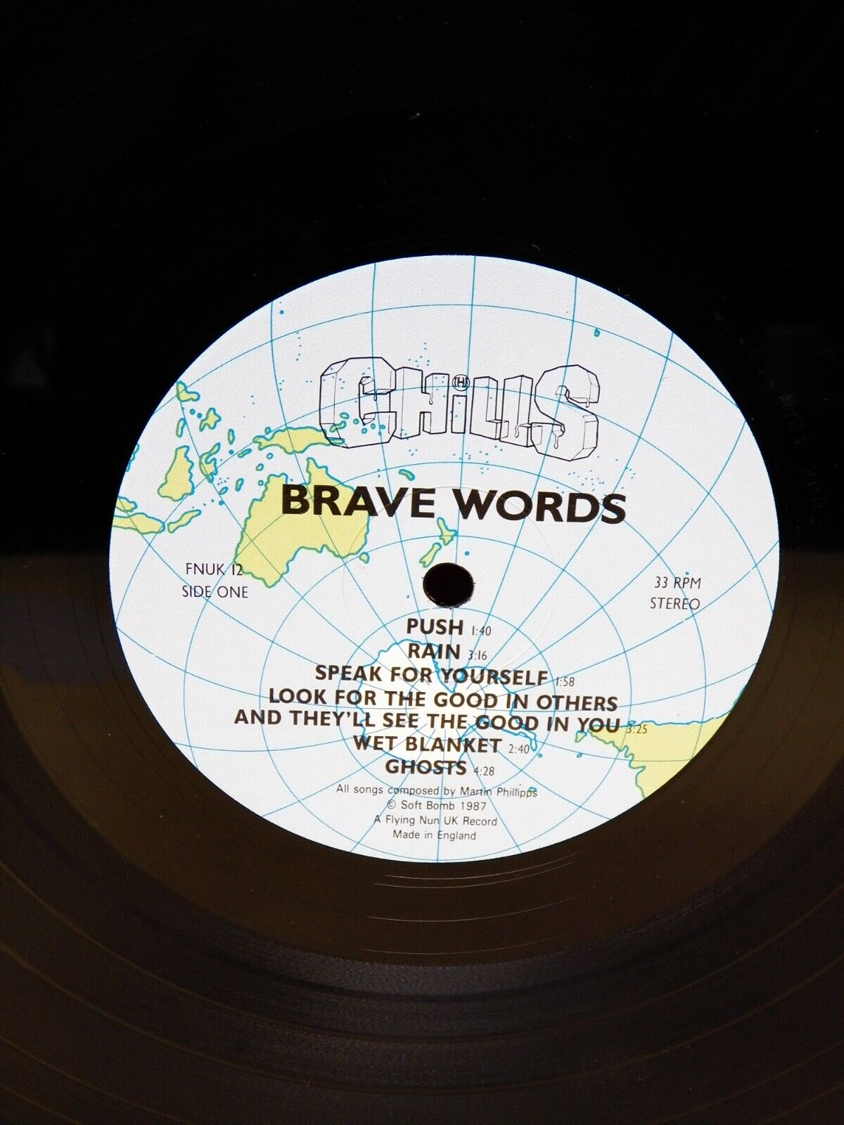 12" LP VG+ The Chills Brave Words 1987 Flying Nun UK UK Import FNUK 12