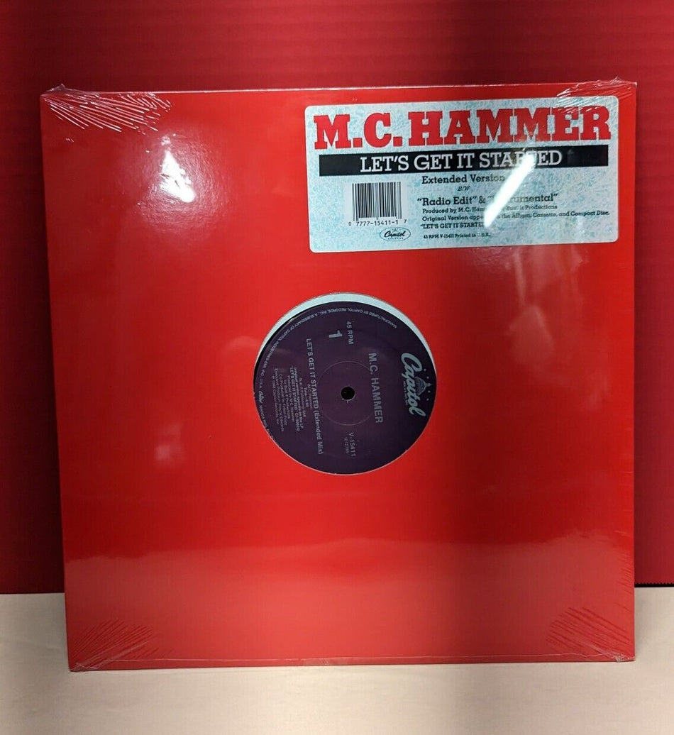 Sealed 12" Single M.C. Hammer Let's Get It Started 1988 Capitol V-15411