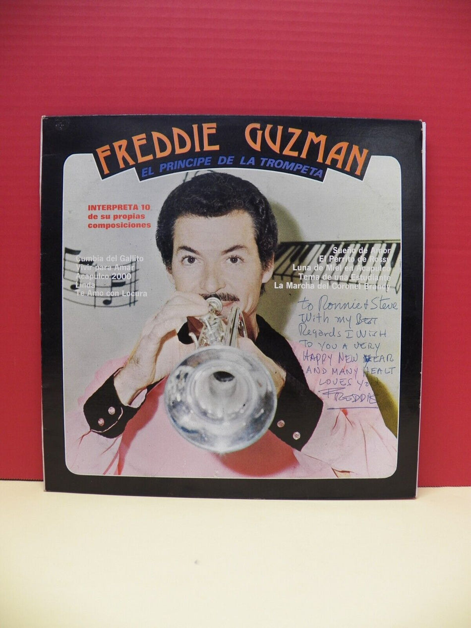 12" LP VG+ Freddie Guzman El Principe De La Trompeta 1974 CBS Import Autographed