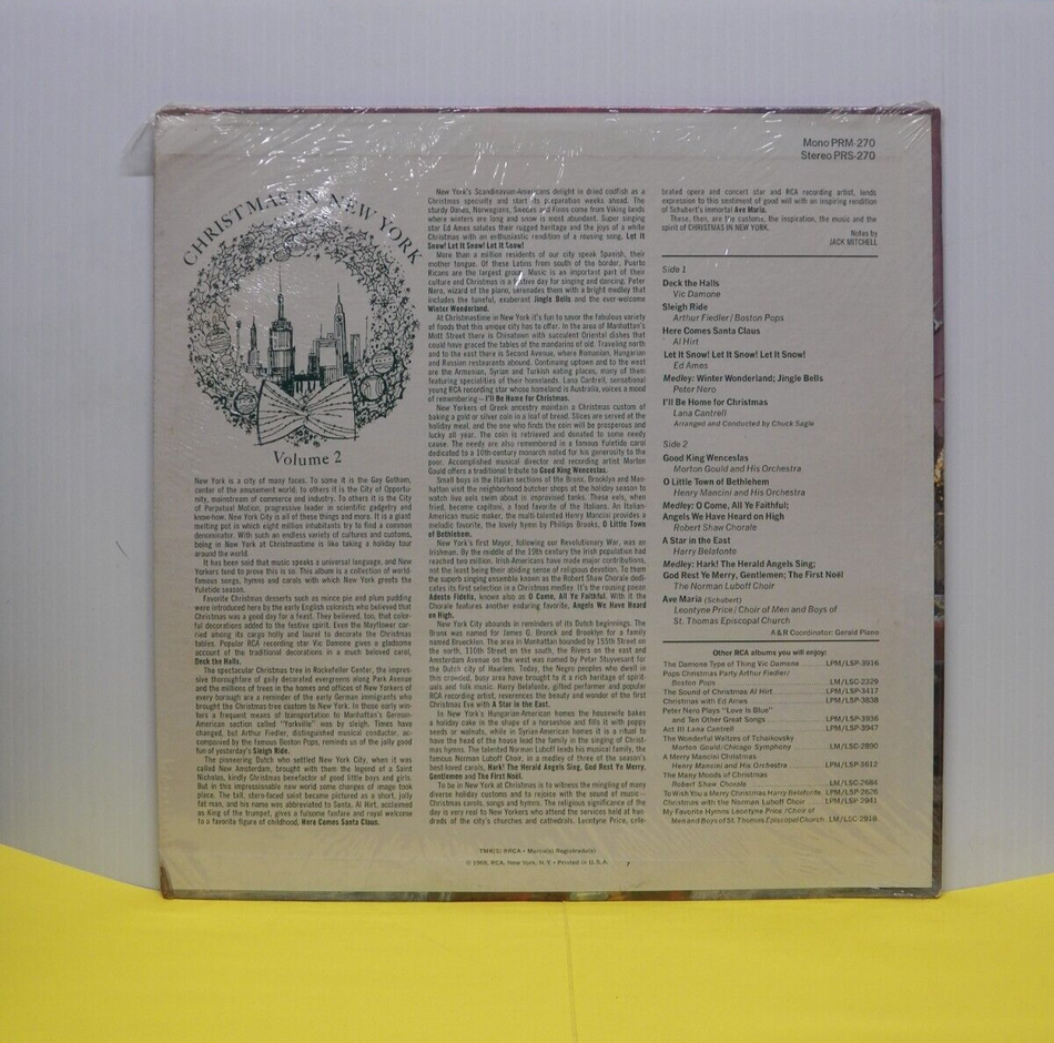 12" LP Various Christmas In New York Volume 2 1968 Stereo Special Edition