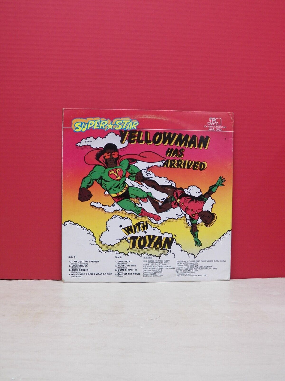 12" LP EX Yellowman Super Star Yellowman Has Arrived With Toyan 1982 Joe Gibbs