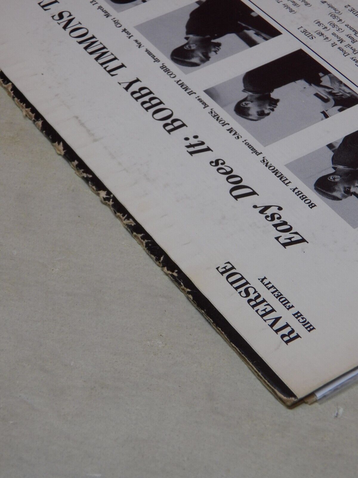 12" LP VG++/EX Bobby Timmons Trio Easy Does It 1961 Riverside Mono RLP 363