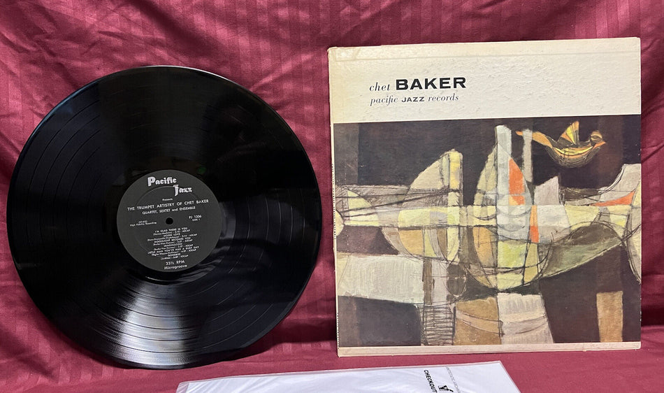 Rare VG ++ Vinyl Record LP The Trumpet Artistry of Chet Baker PJ-1206 Mono 1955