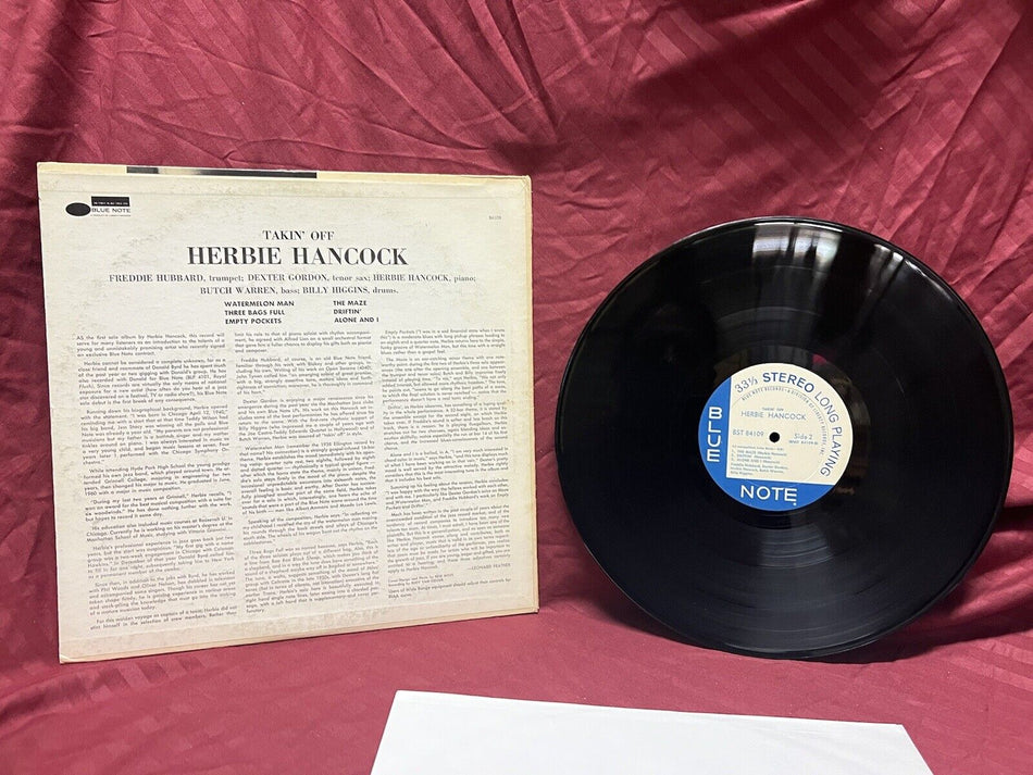 EX Vinyl Record Lp Herbie Hancock Takin' Off 1966 BST 84109 Van Gelder Stamp