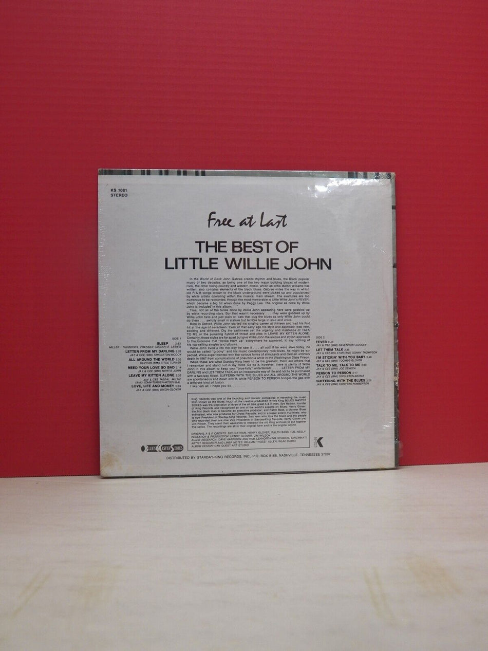 Sealed 12" LP Little Willie John Free At Last 1970 King Records Stereo KS 1081