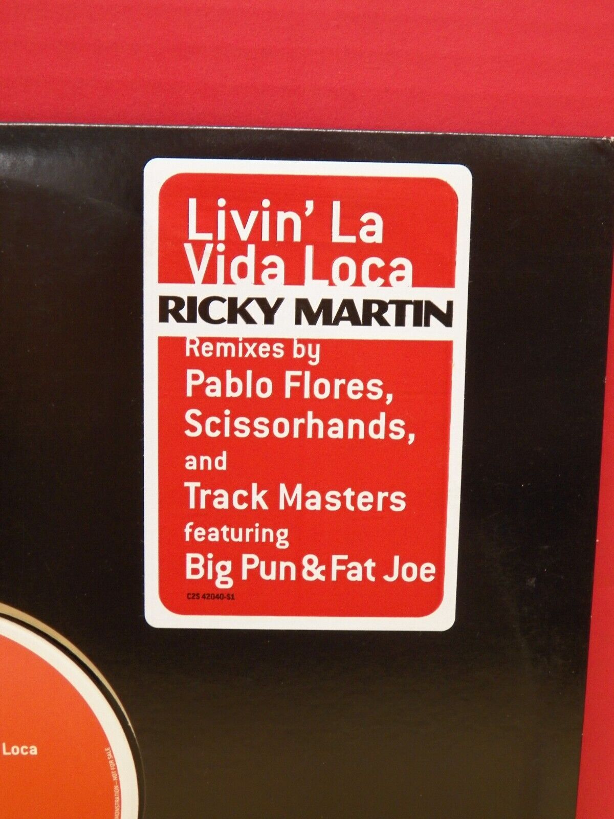 2x12" Single EX Ricky Martin Livin' La Vida Loca 1999 C2 Records Promo