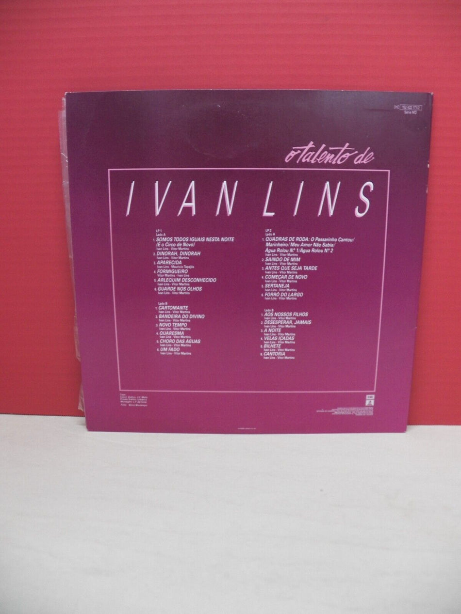 12" 2xLP NM Ivan Lins O Talento De Ivan Lins 1985 EMI Brazil Import