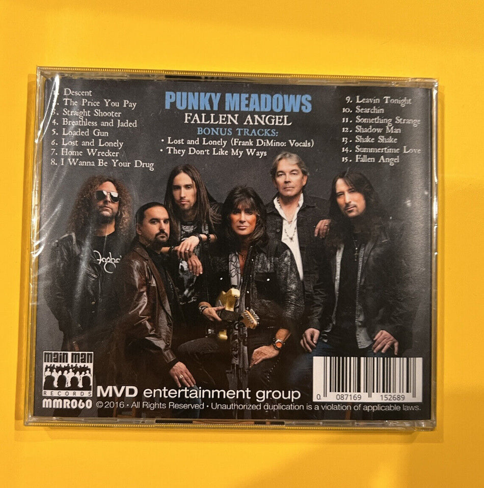 Sealed Autograph CD and Guitar Pick Punky Meadows Fallen Angels 2016 MMR-060