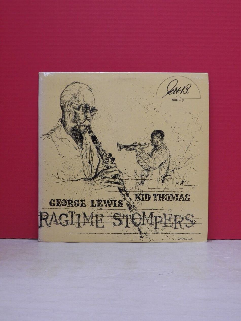 12" LP VG++/EX Kid Thomas-George Lewis Ragtime Stompers 1962 G.H.B. Autographed