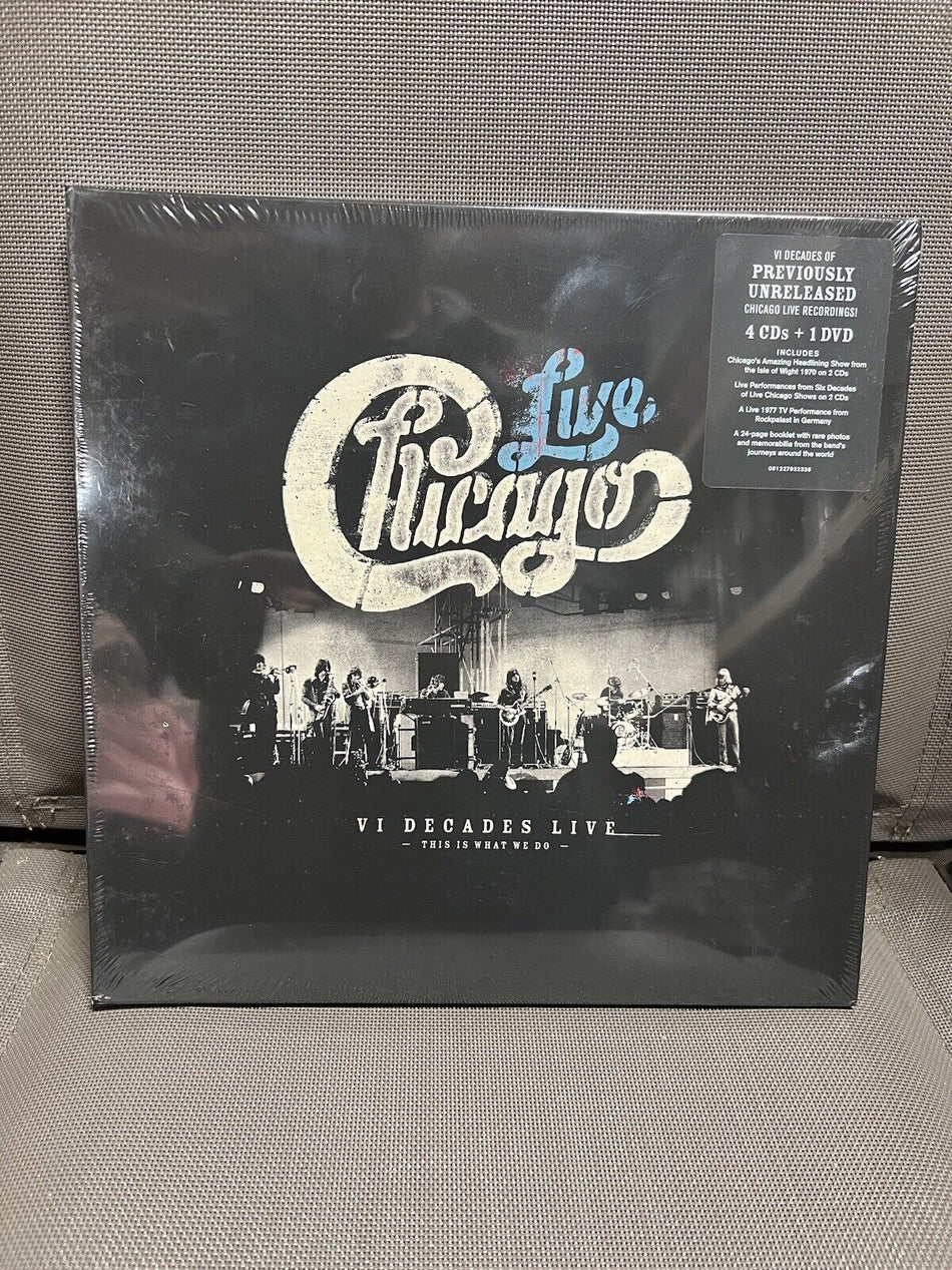 Sealed 4 CD + 1 DVD Box Set Chicago Live VI Decades Live... 2018 Rhino R2 563779