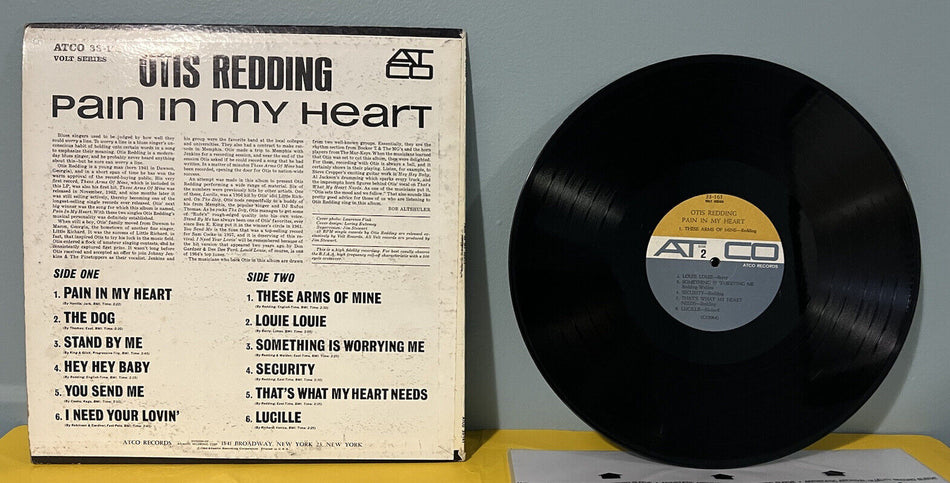 VG ++ LP Vinyl Record OTIS REDDING Pain In My Heart ATCO 33-161 First Press 1964