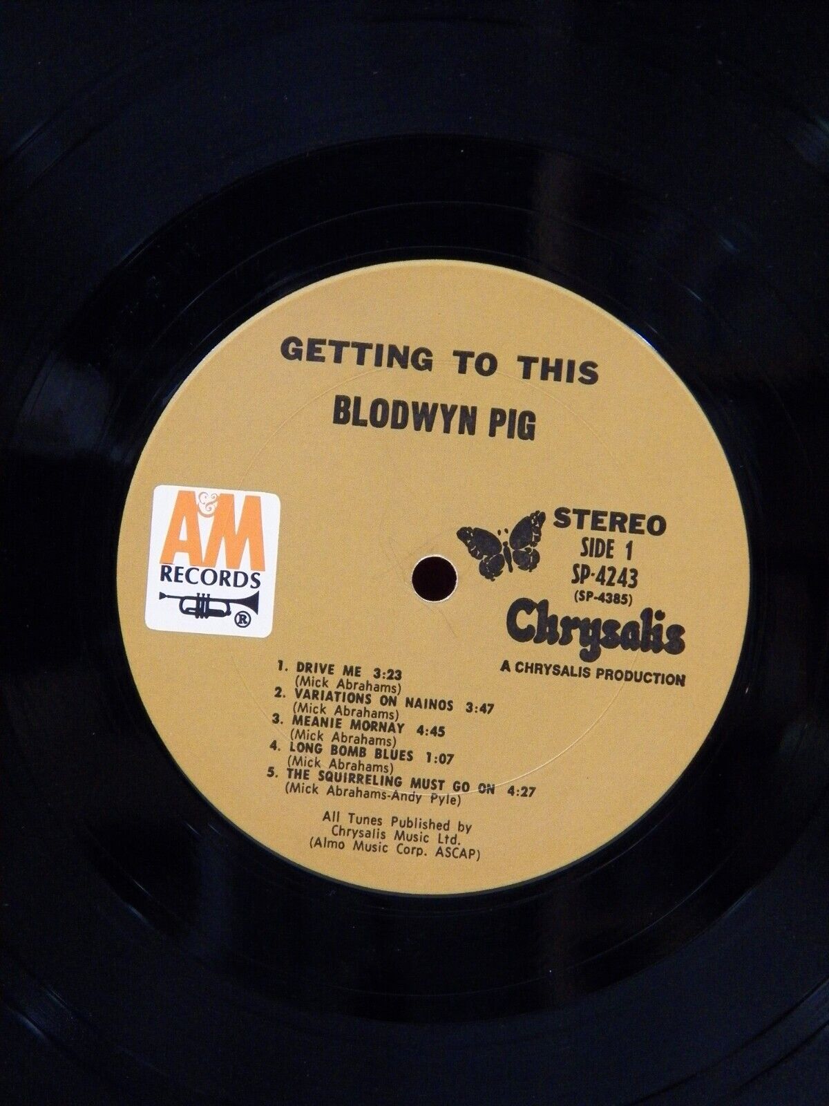 12" LP VG++/EX Blodwyn Pig Getting To This 1970 A&M/Chrysalis SP 4243