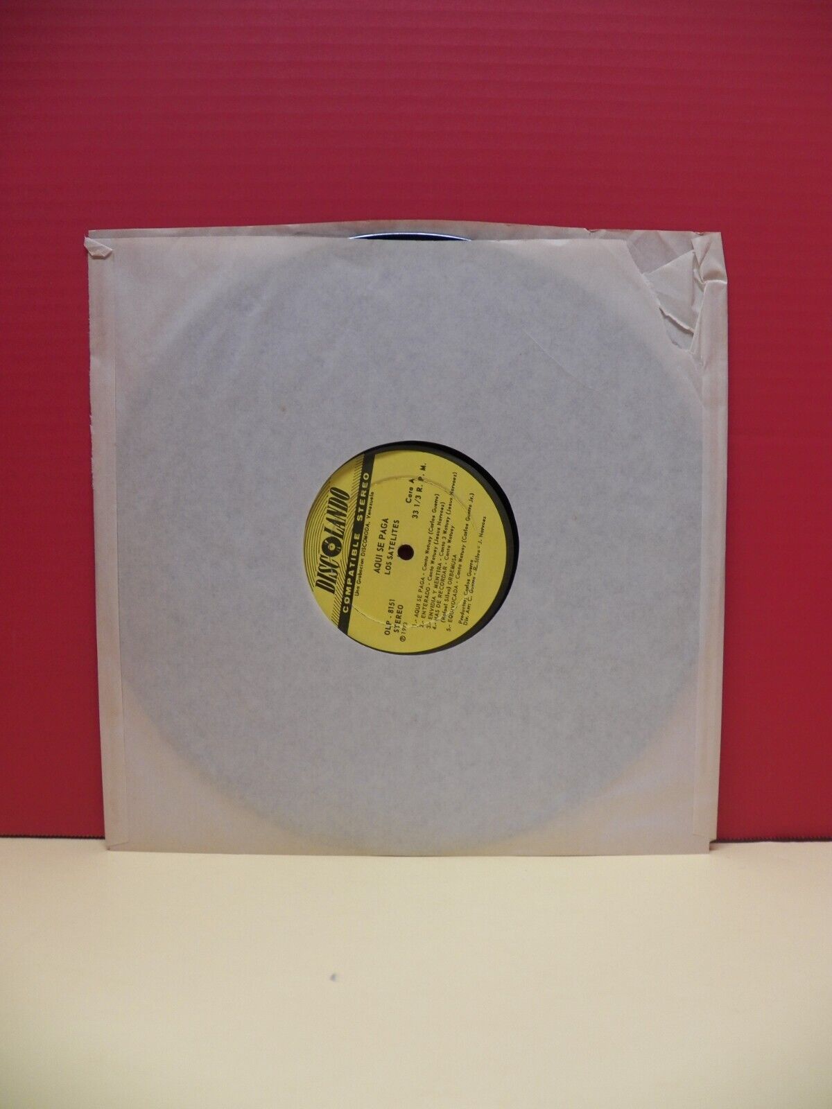 12" LP VG++/EX Los Satelites Aqui Se Paga Discolando Stereo Reissue OLP-8151