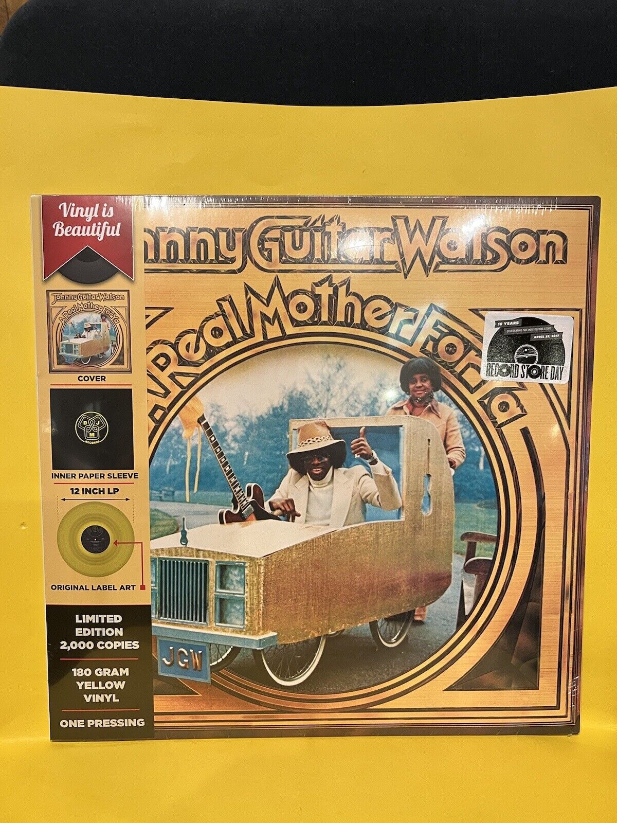 Sealed Record LP Johnny Guitar Watson A Real Mother For ya RSD 2017 Yellow Vinyl