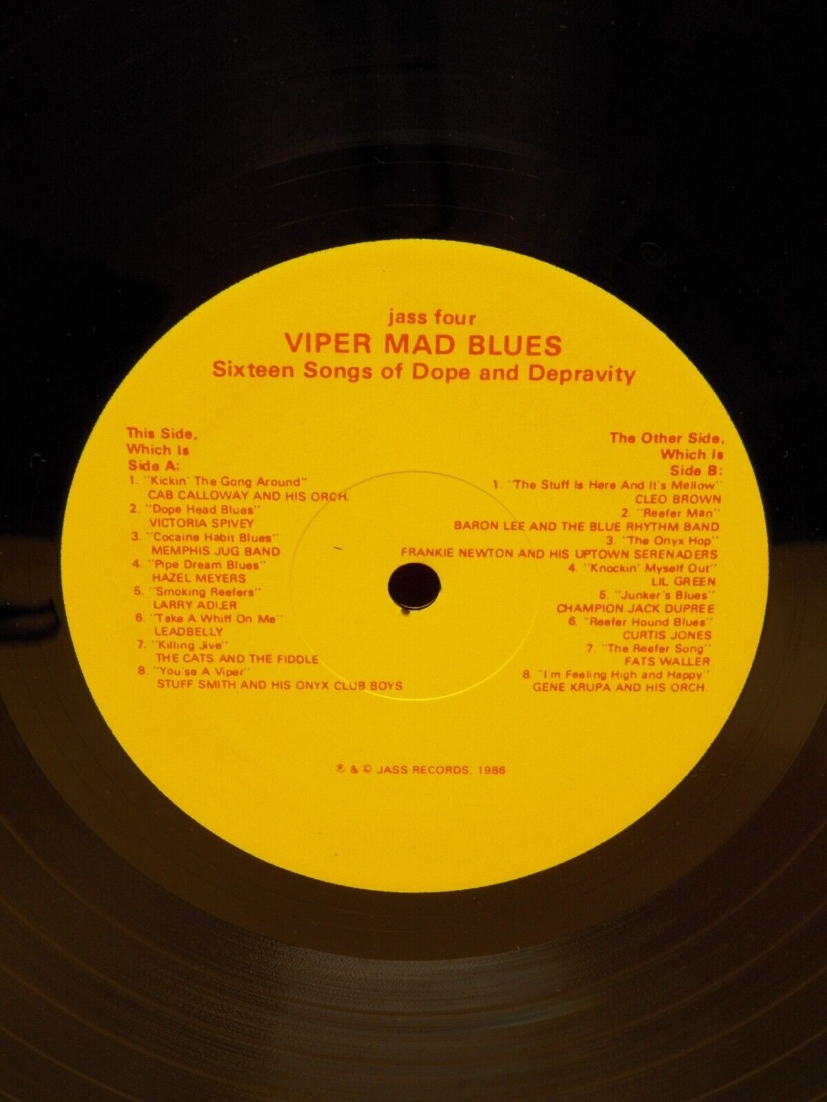 12" LP NM- Various Artists Viper Mad Blues 1986 Jass Records JASS FOUR