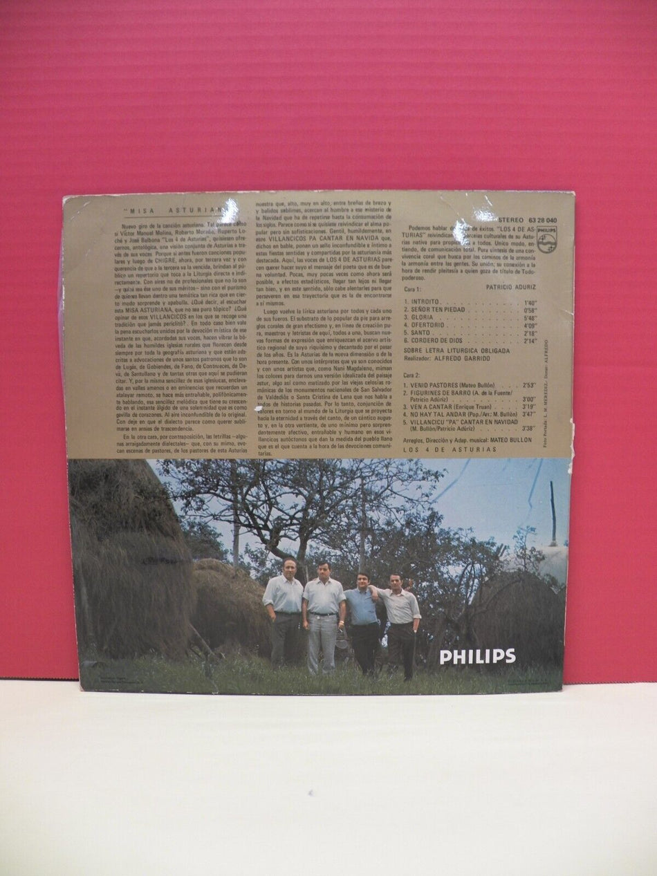 Los Cuatro De Asturias Misa Asturiana Y Villancicos En Bable 1972 Philips Import